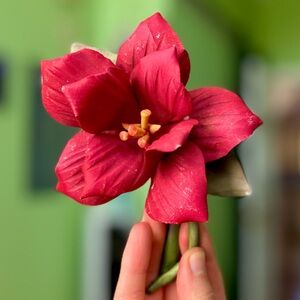 Italian Vintage Floral Capodimonte Collectible Flower Home Decor Accent Art